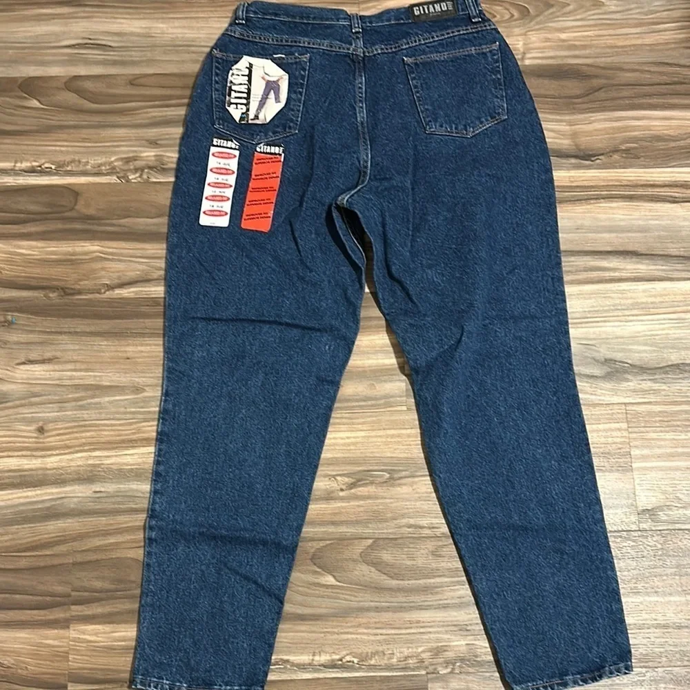 Vintage Gitano High Rise Mom Jeans Women's Plus Size 18 Tapered 100% Cotton 90s